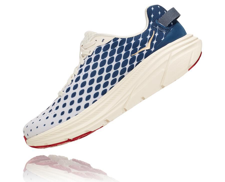 Hoka Australia One One Rincon 2 - Womens Running Shoes White/Blue - IJHYA-3421